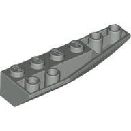 Lego kostka (kostička) 6x2 klín pravý zkosený invertovaný, světle šedá (4214084, 4161261)